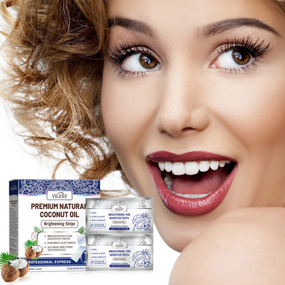 Coconut Oil Teeth Whitening Strips – Stain Removal & Fresh Breath.