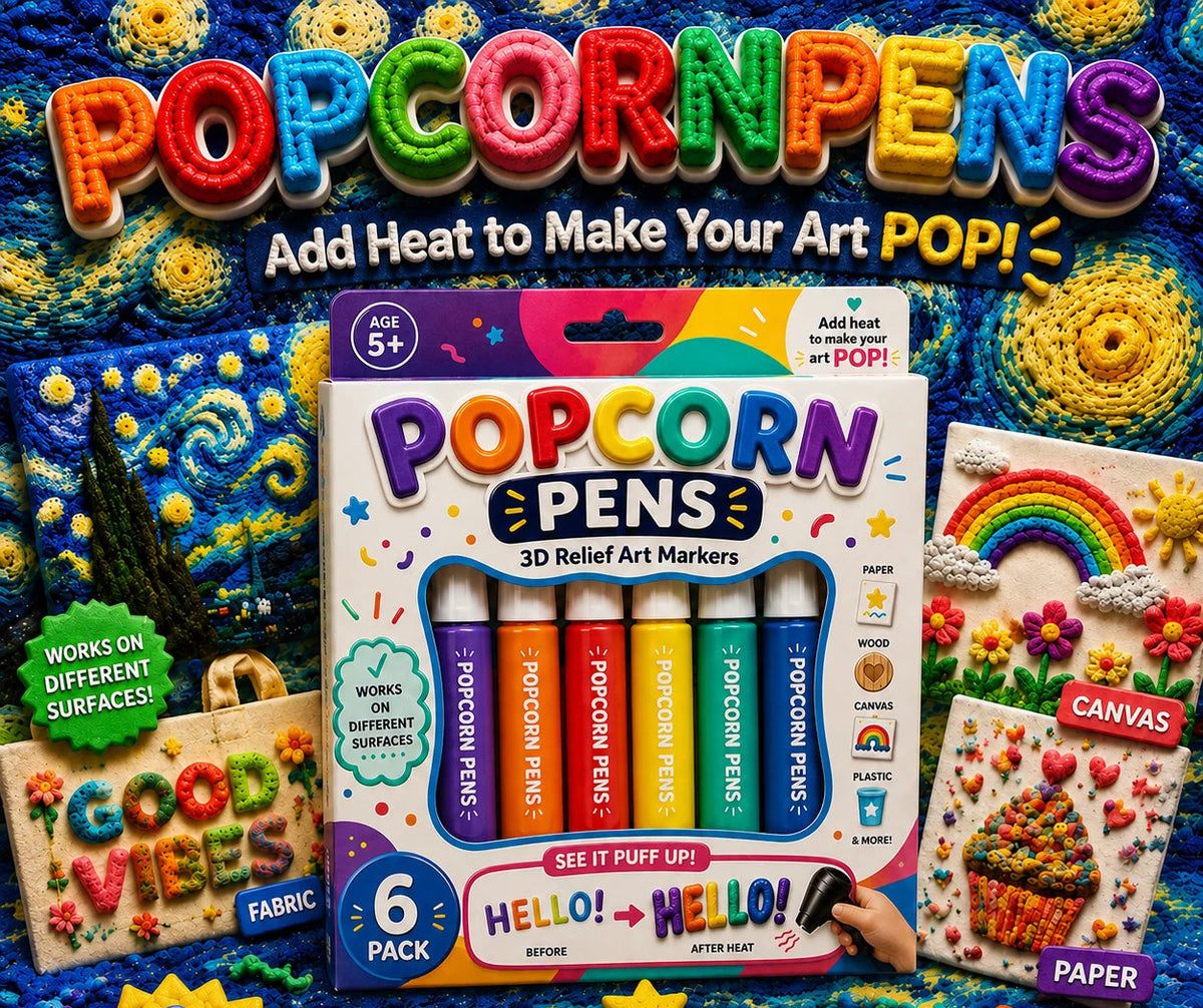 3D Bubble Printing Pen for Kids (2 pcs) | Creative Drawing & Popcorn Bubble Maker Toy