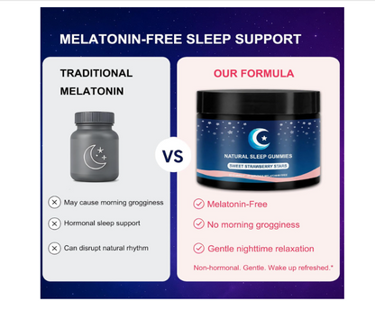 Natural Sleep Gummies – Melatonin-Free Strawberry Relaxation Support, 60 Ct
