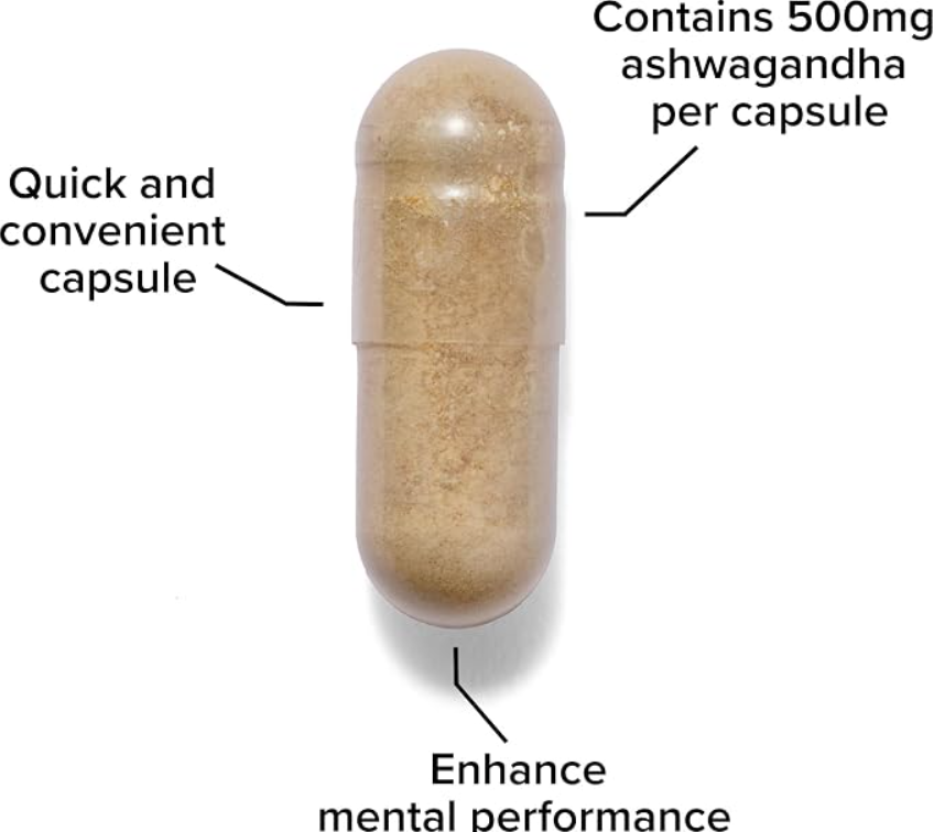 Ashwagandha KSM-66 Capsules – Stress & Relaxation Support, 60/120 Count
