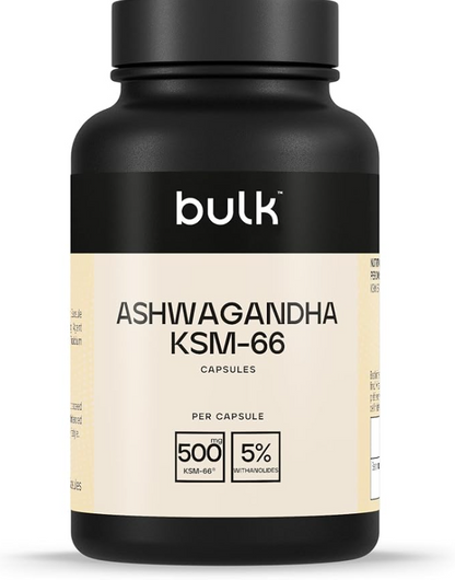 Ashwagandha KSM-66 Capsules – Stress & Relaxation Support, 60/120 Count