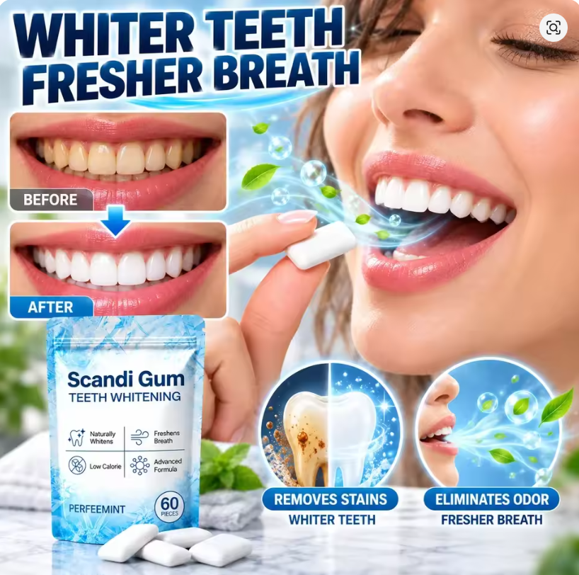Scandi chewing Gum – Natural Teeth Repairing & Whitening