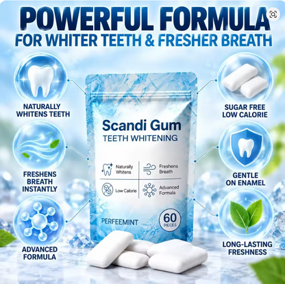 Scandi chewing Gum – Natural Teeth Repairing & Whitening