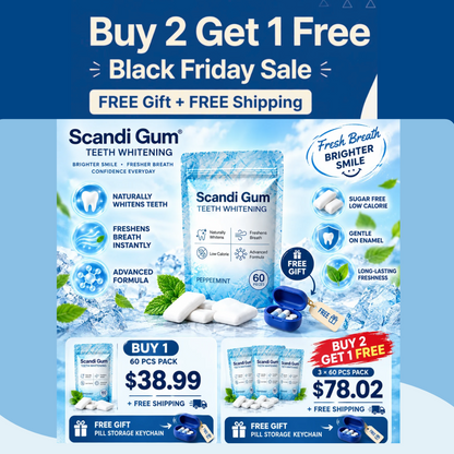Scandi chewing Gum – Natural Teeth Repairing & Whitening