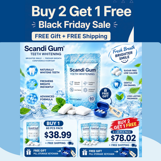 Scandi chewing Gum – Natural Teeth Repairing & Whitening